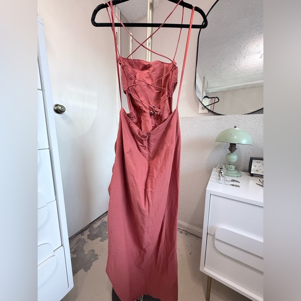NWT - Strappy Midi Dress in Rust - Size Medium - Picture 7 of 11